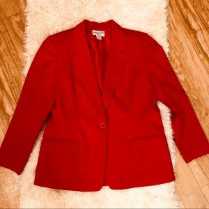 Authentic Pendleton Red Blazer 100% Virgin Wool